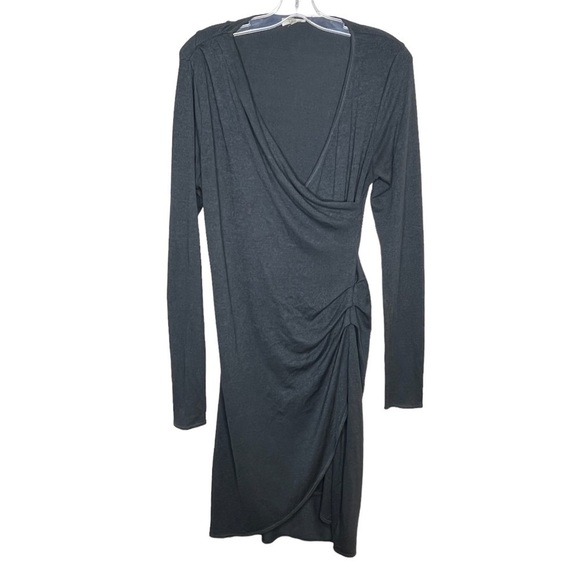 𝅺WILFRED Free Klum Bodycon Wrap Dress Aritzia Grey - Picture 1 of 7